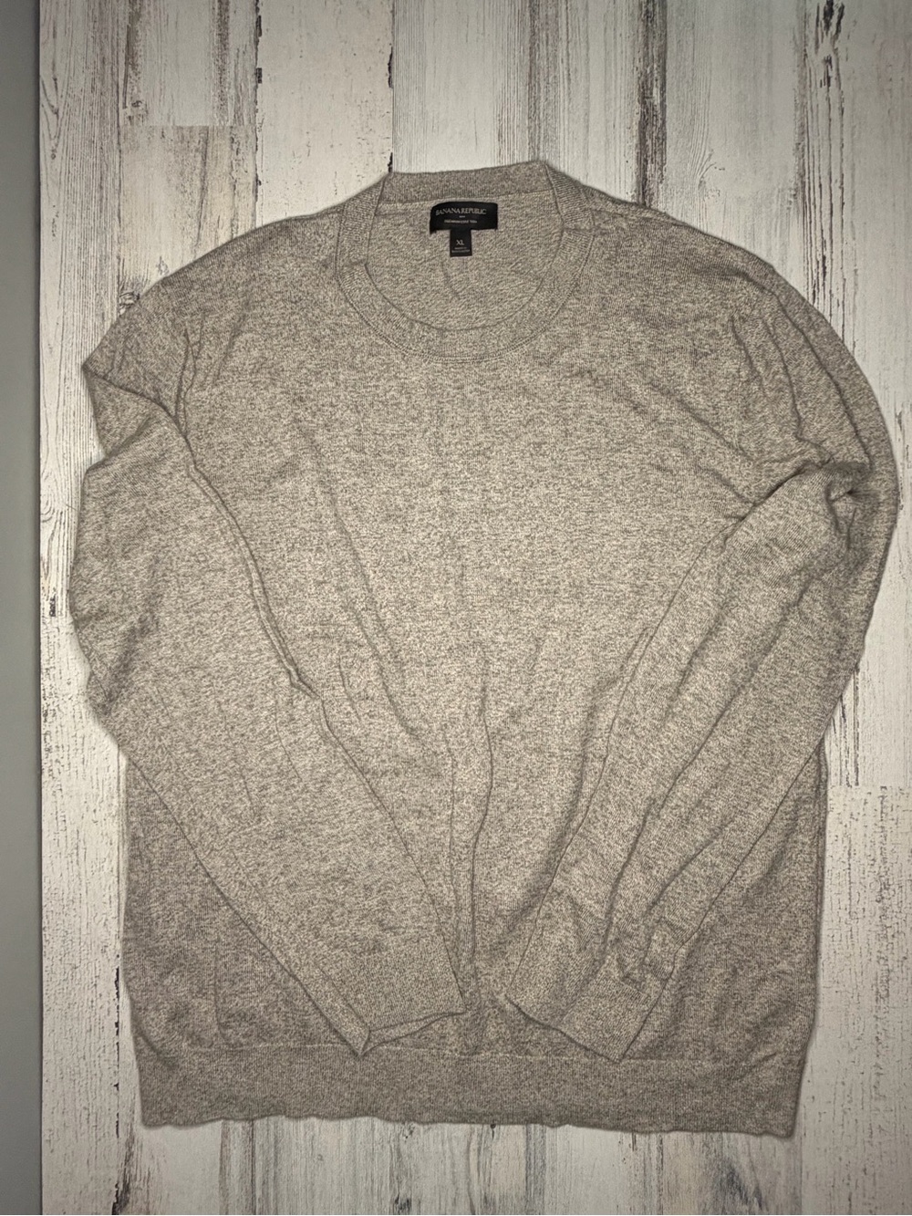 Banana Republic Premium Luxe Yarn Sweater Men XL Silk Cashmere Blend Crewneck
